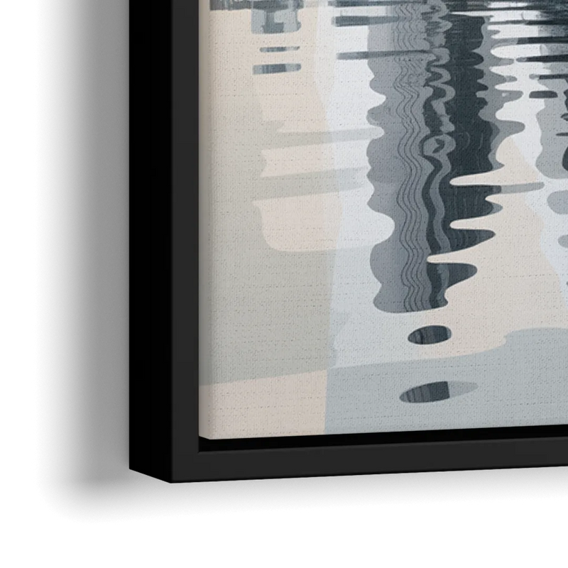 Toronto Cherry Street Bridge - Close-Up Black Frame Canvas