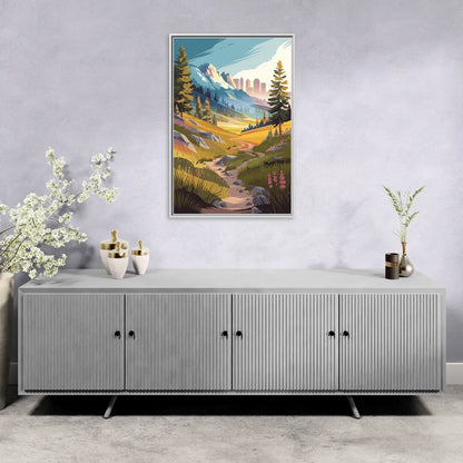 Salt Lake City Nature Trails - Living Room White Frame Canvas