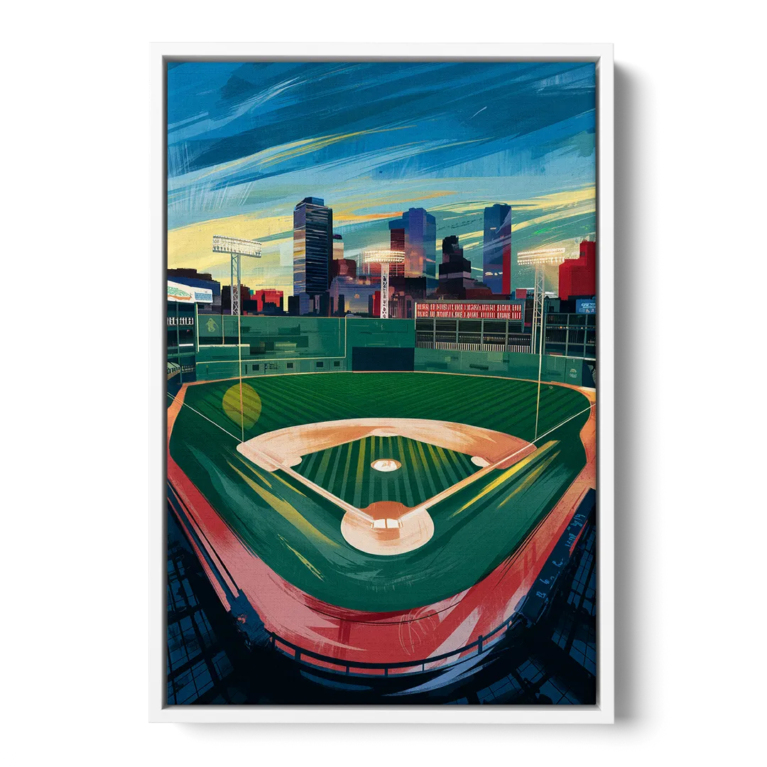 Boston Red Sox Fenway Park - White Frame Canvas