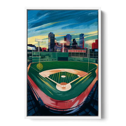 Boston Red Sox Fenway Park - White Frame Canvas