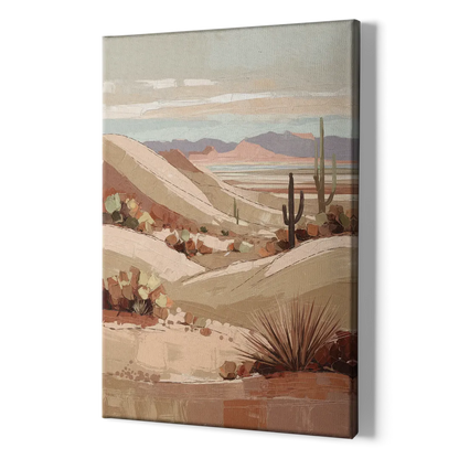Marfa Desert Landscape - Canvas Print Art Sides