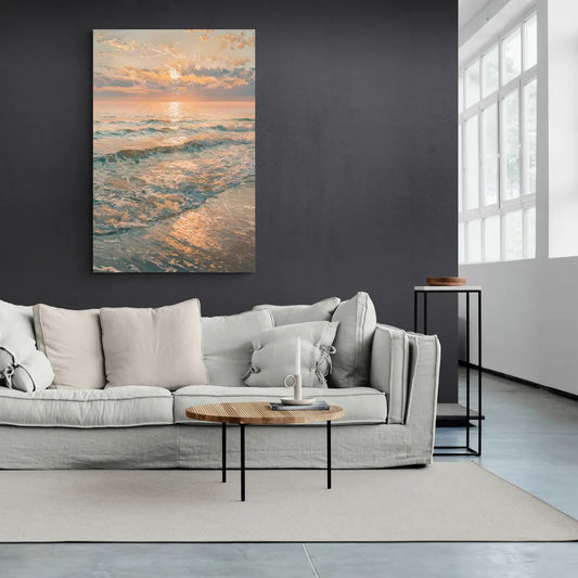 Seaside Golden Hour - Canvas Wall Art Living Room