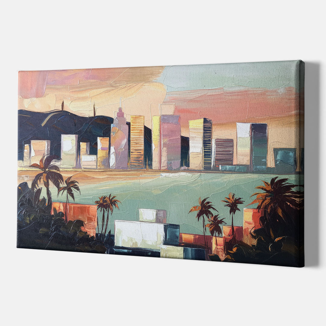 San Jose Downtown Skyline - Canvas Wall Art Indoor