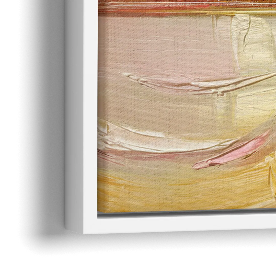 Chicago Cityscape At Dawn - Close-Up White Frame Canvas