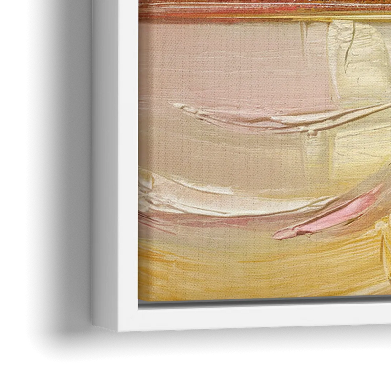 Chicago Cityscape At Dawn - Close-Up White Frame Canvas