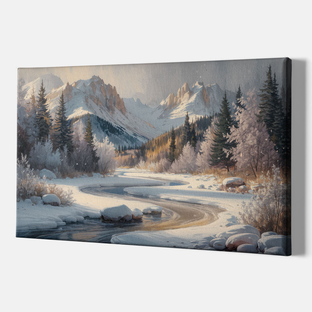 Colorado Springs Winter Wonderland - Canvas Wall Art Indoor