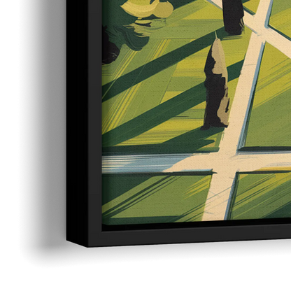 Madison Campus Aerial View - Close-Up Black Frame Canvas