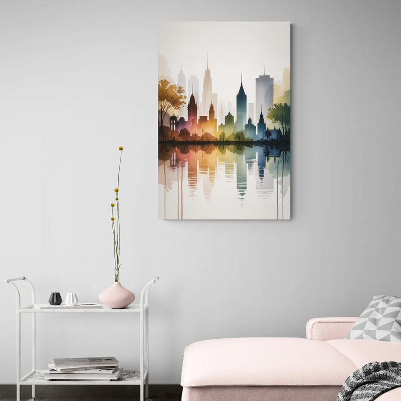 Quebec City Skyline - Canvas Wall Art Living Room