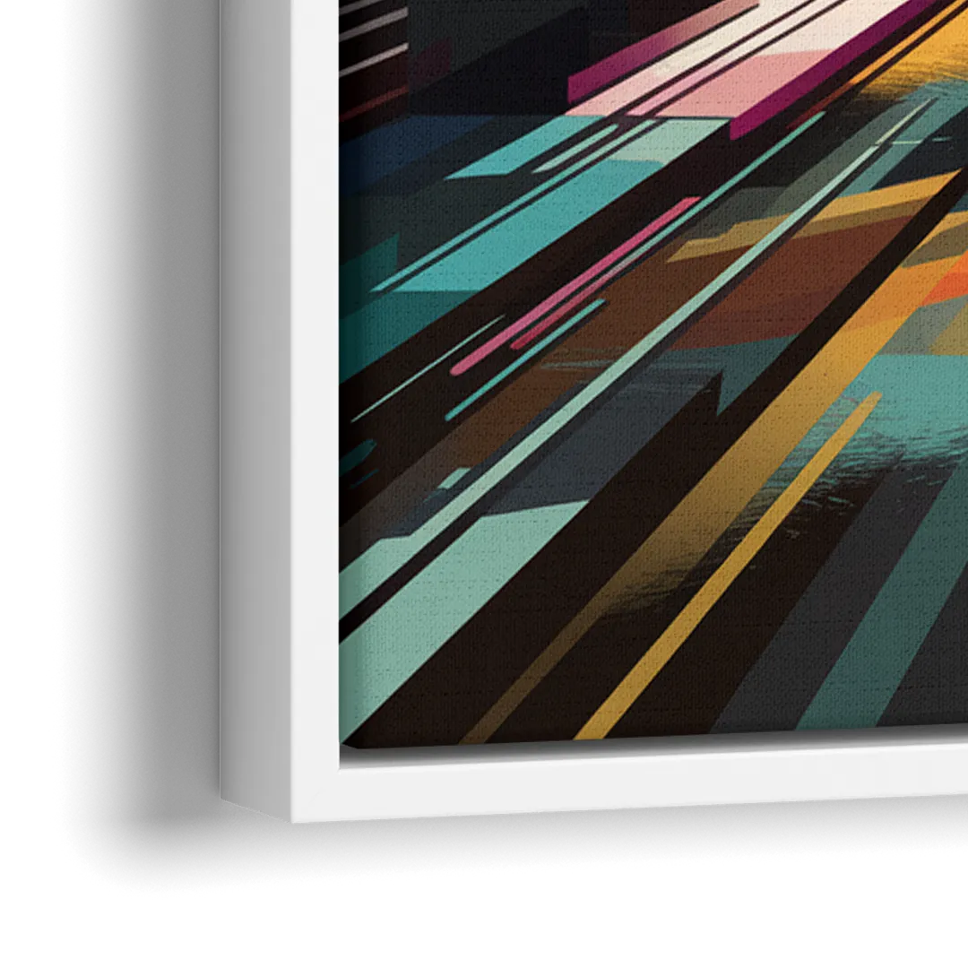 Garland Vibrant Streets - Close-Up White Frame Canvas