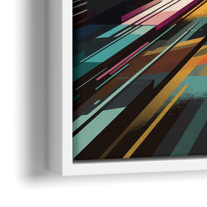 Garland Vibrant Streets - Close-Up White Frame Canvas