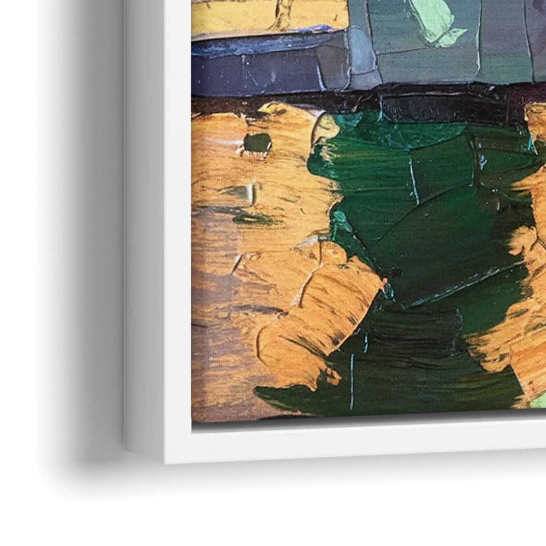 Omaha Historic Landmarks - Close-Up White Frame Canvas