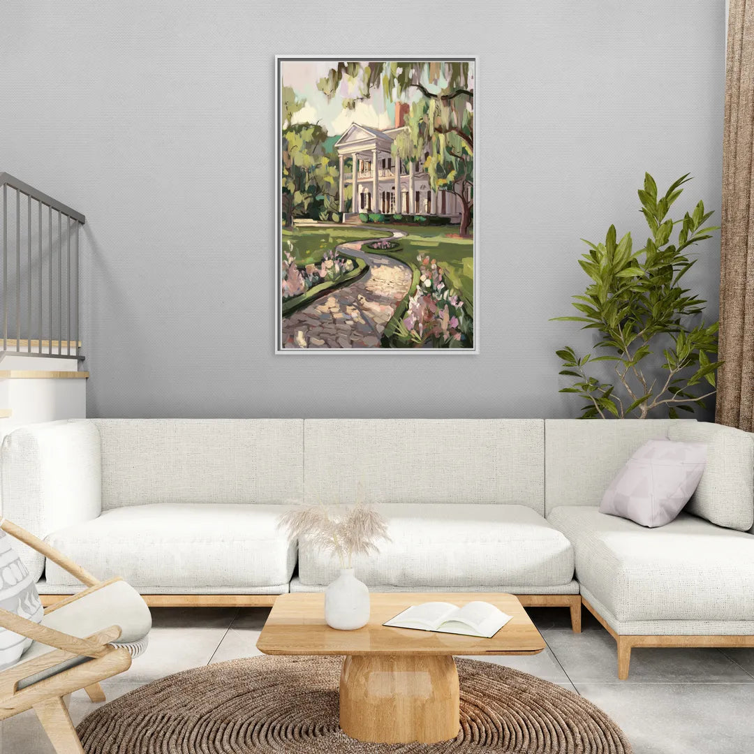 Marietta Southern Elegance - Living Room White Frame Canvas
