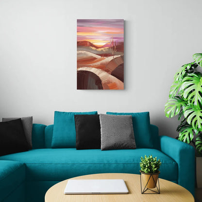 Santa Fe Desert Sunrise - Canvas Wall Art Living Room