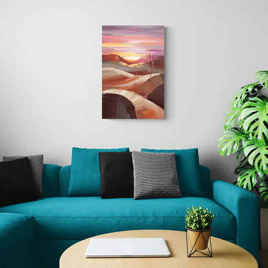 Santa Fe Desert Sunrise - Canvas Wall Art Living Room