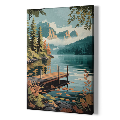 Ontario Lakeside Bliss - Canvas Print Art Sides