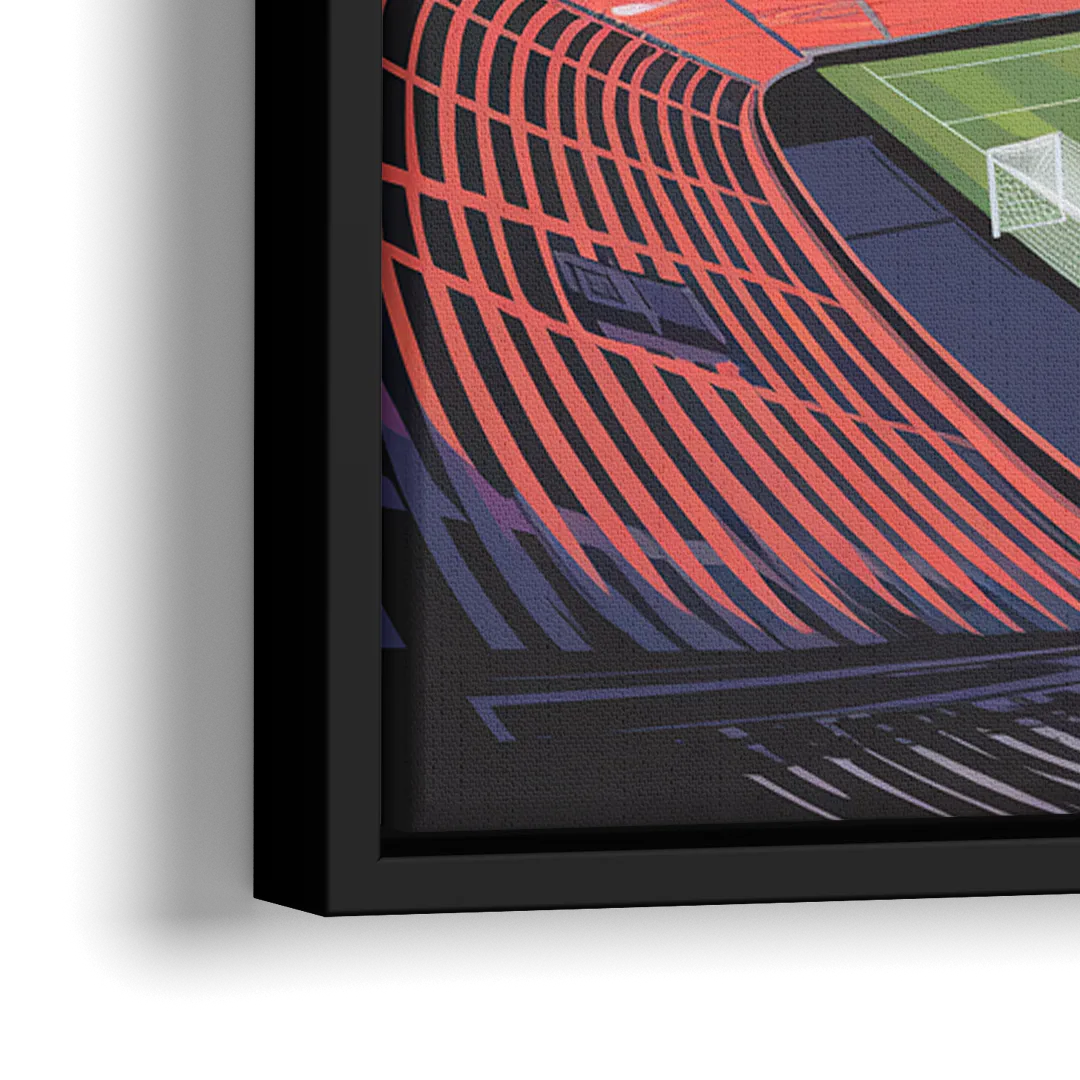 Portland Timbers Stadium View - Close-Up Black Frame Canvas