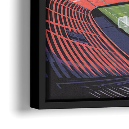 Portland Timbers Stadium View - Close-Up Black Frame Canvas