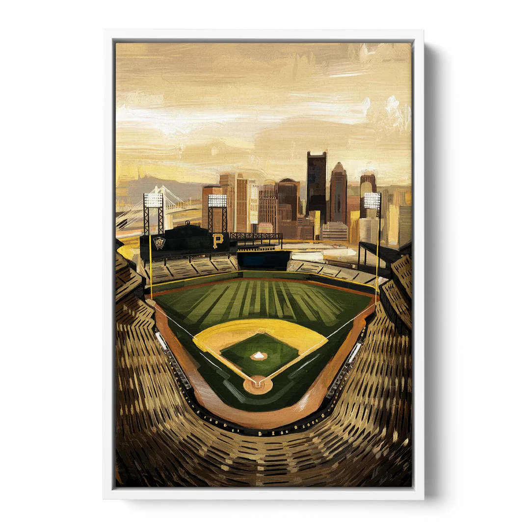 Pittsburgh Pirates Heritage - White Frame Canvas