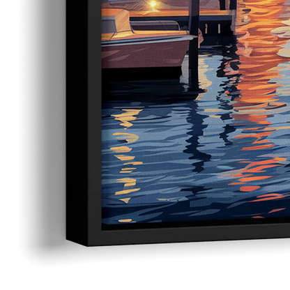 Norfolk Historic Downtown - Close-Up Black Frame Canvas