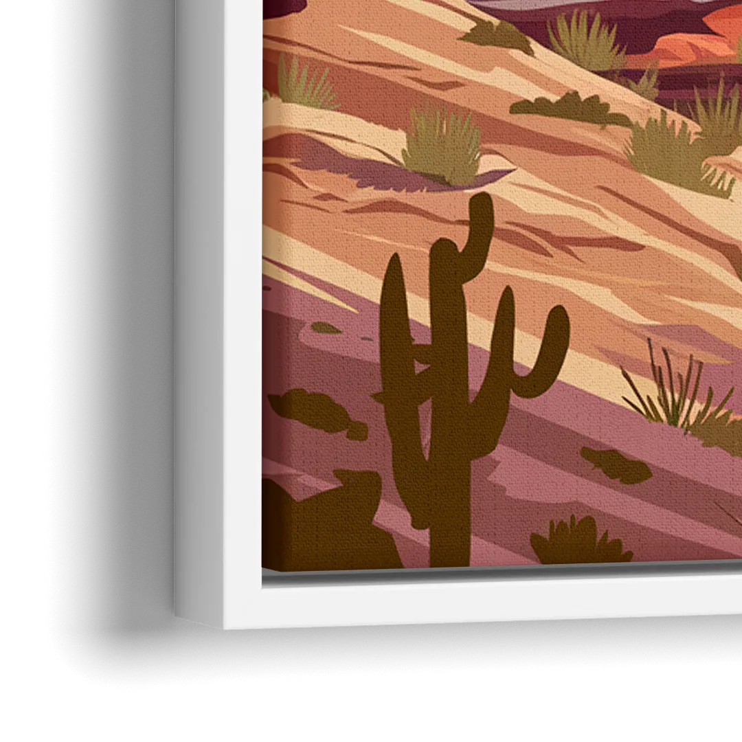 Sedona Majestic Rock Formations - Close-Up White Frame Canvas