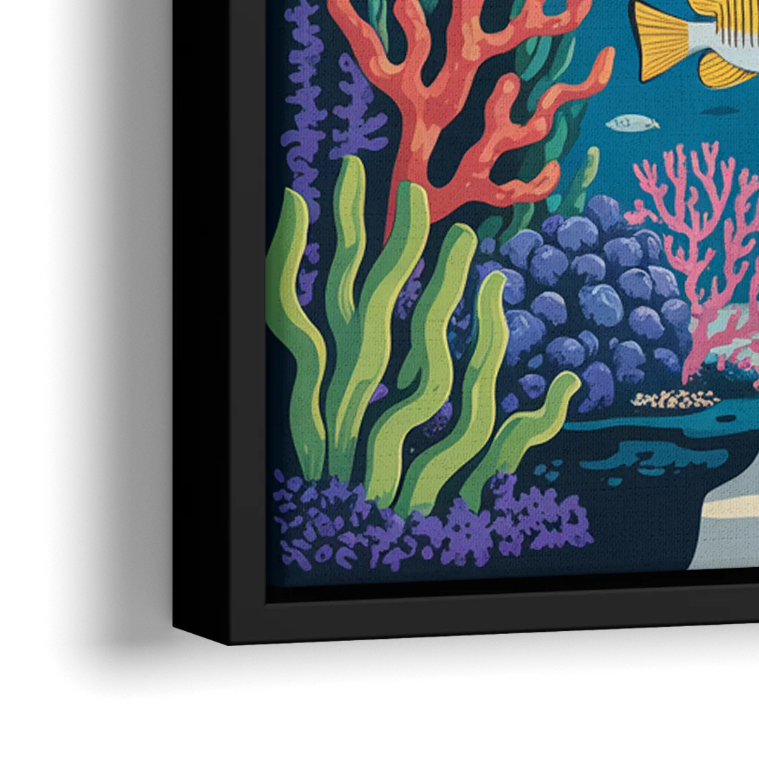 Vancouver Aquarium Life - Close-Up Black Frame Canvas