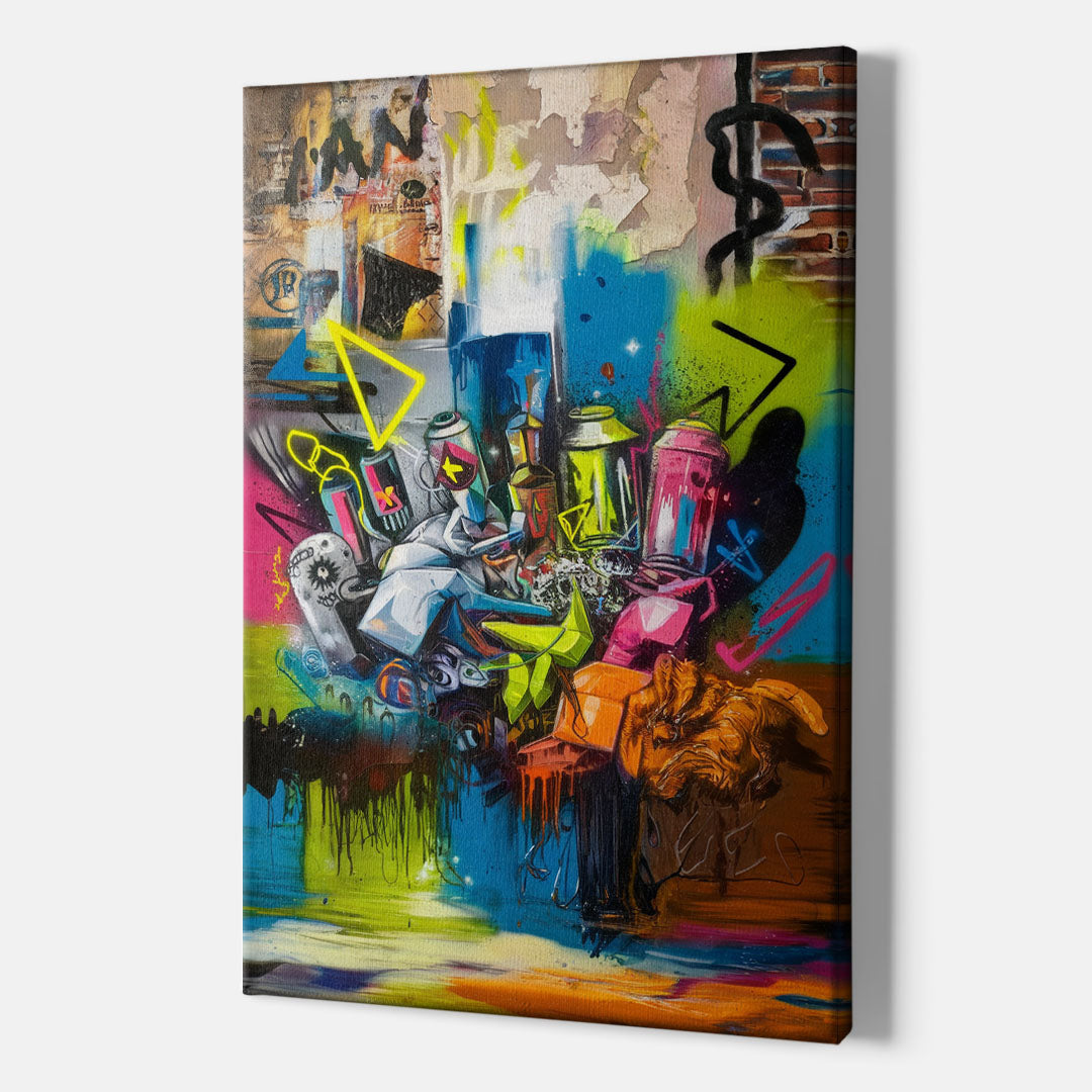 Austin Graffiti Street Style - Canvas Wall Art Indoor