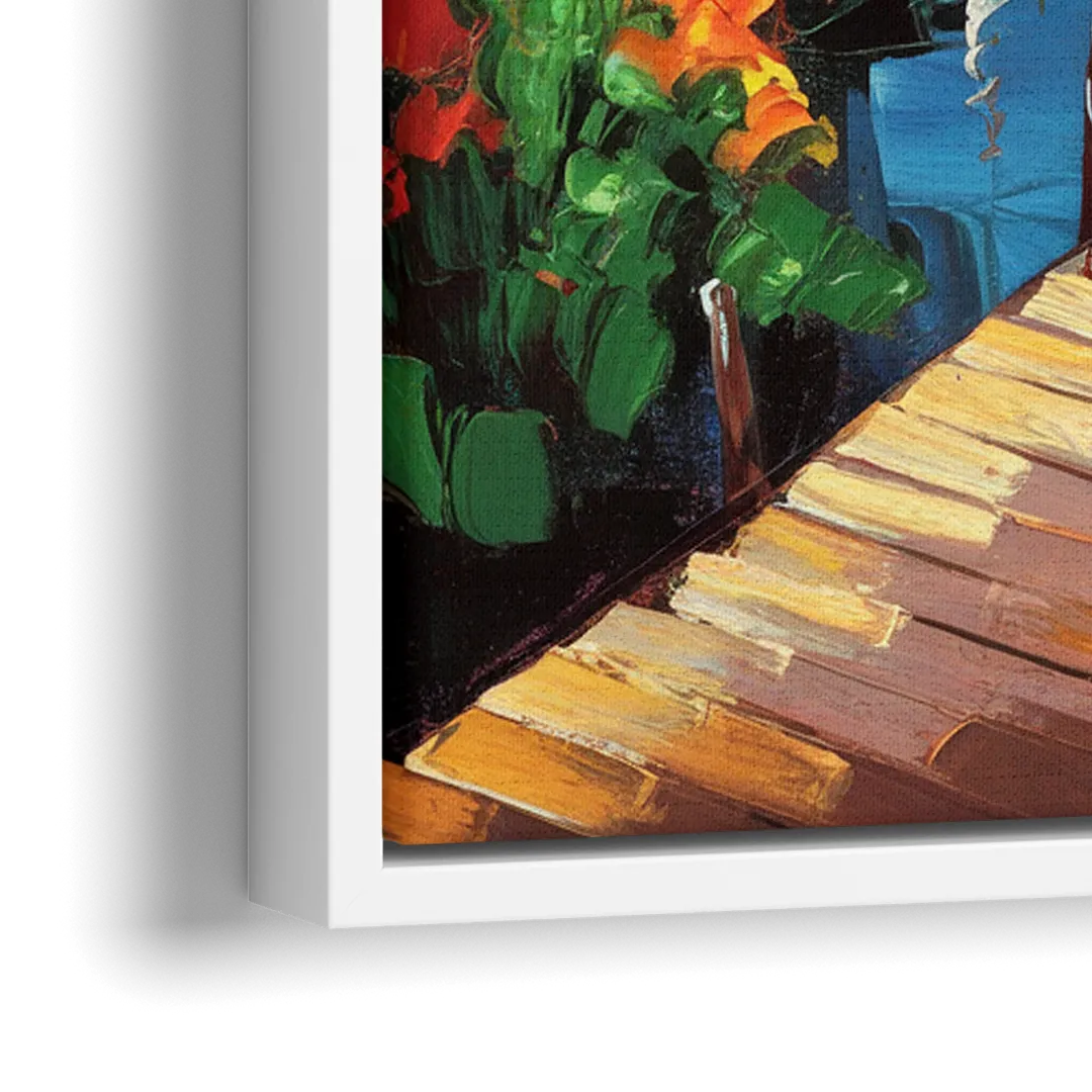Traverse City Scenic Waterfront - Close-Up White Frame Canvas