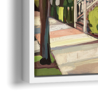 Baton Rouge Garden District Charm - Close-Up White Frame Canvas