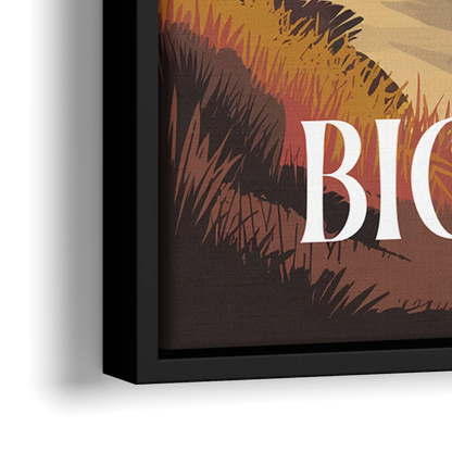 Big Sur Golden Hour - Close-Up Black Frame Canvas