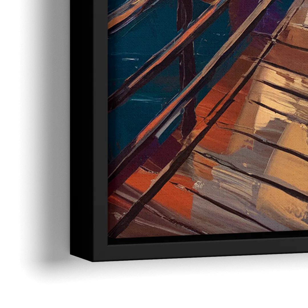San Diego Boardwalk Scenes - Close-Up Black Frame Canvas