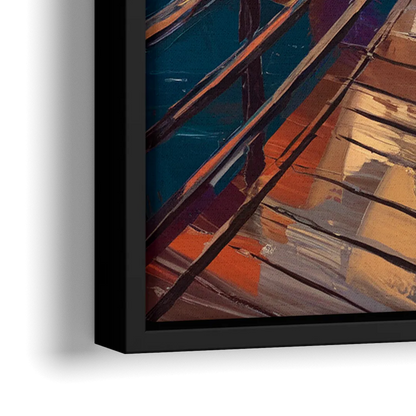 San Diego Boardwalk Scenes - Close-Up Black Frame Canvas