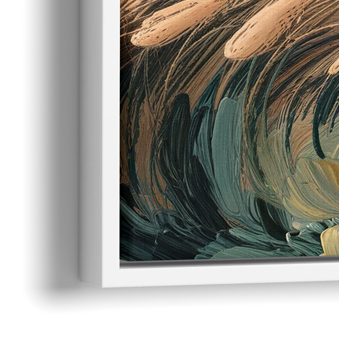 Seaside Dunes And Grass - Close-Up White Frame Canvas