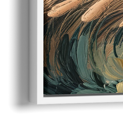 Seaside Dunes And Grass - Close-Up White Frame Canvas