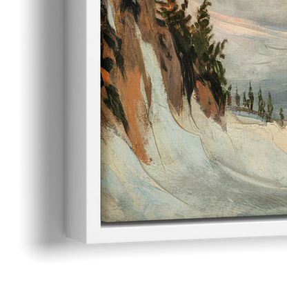 Anchorage Snowy Peaks - Close-Up White Frame Canvas
