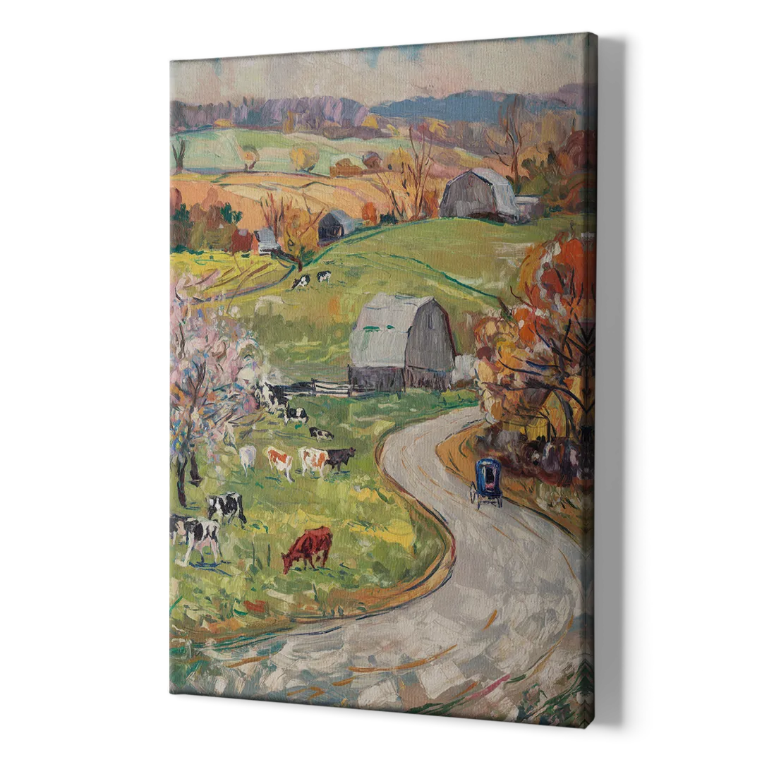 Lancaster PA Seasons - Canvas Print Art Sides