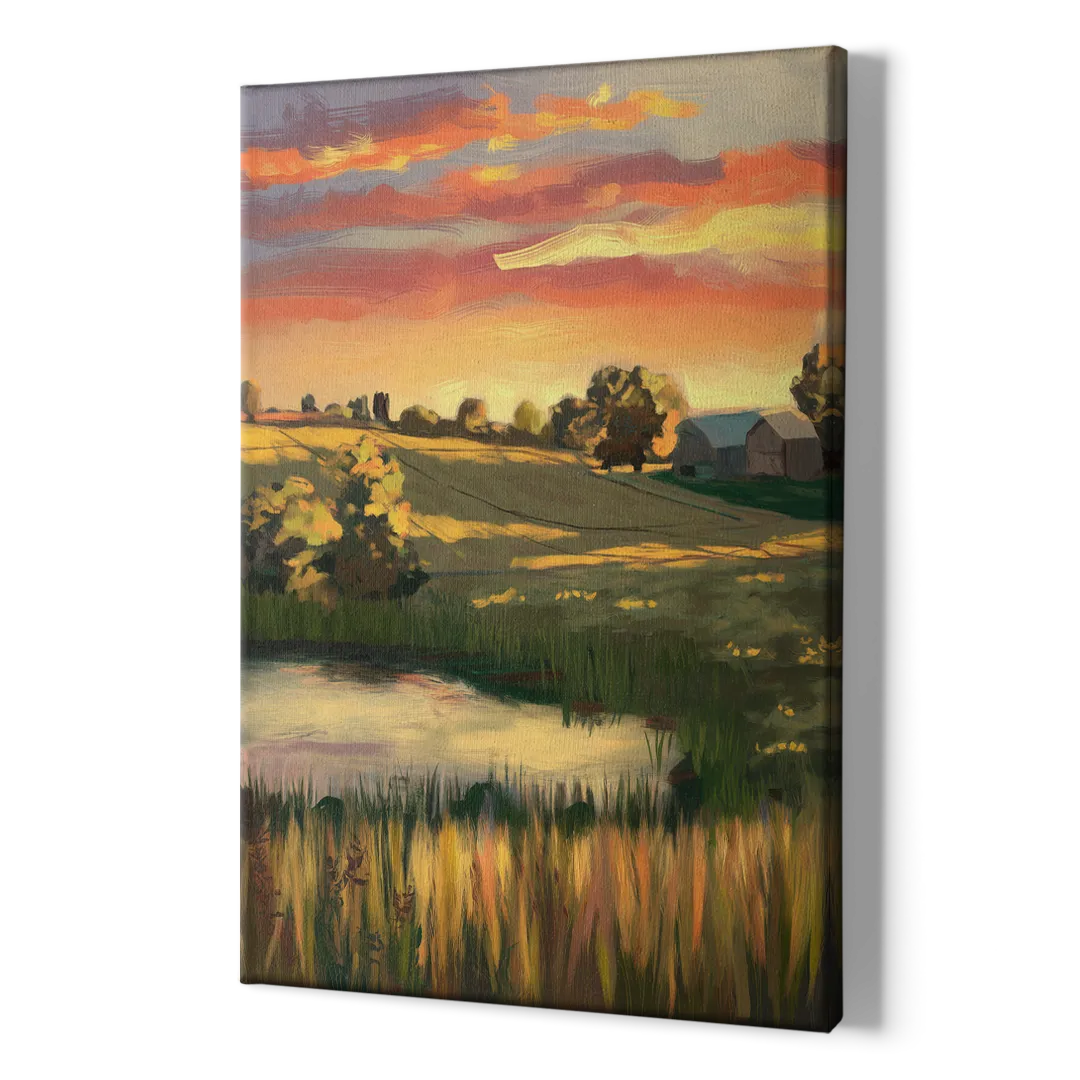 Tulsa Golden Hour - Canvas Print Art Sides