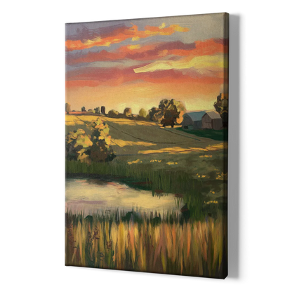 Tulsa Golden Hour - Canvas Print Art Sides