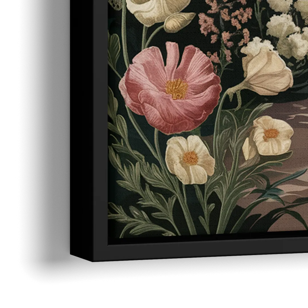 Dunedin Botanical Gardens - Close-Up Black Frame Canvas