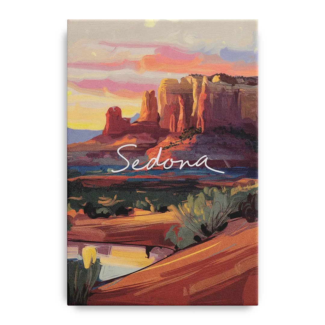 Sedona Red Rock Sunset - Canvas Wall Art