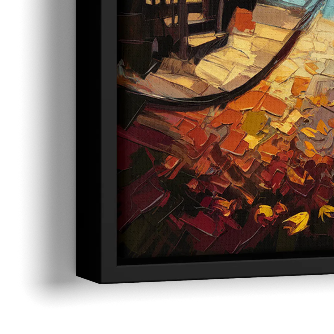 Salem Historic Downtown - Close-Up Black Frame Canvas