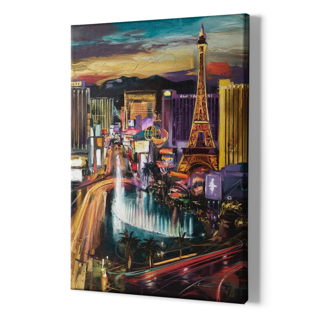 Las Vegas Iconic Strip - Canvas Print Art Sides