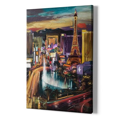 Las Vegas Iconic Strip - Canvas Print Art Sides