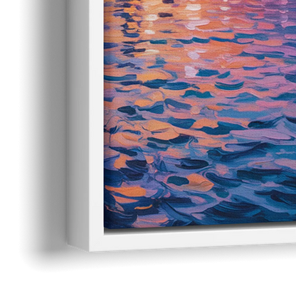 Polson Pier Toronto View - Close-Up White Frame Canvas