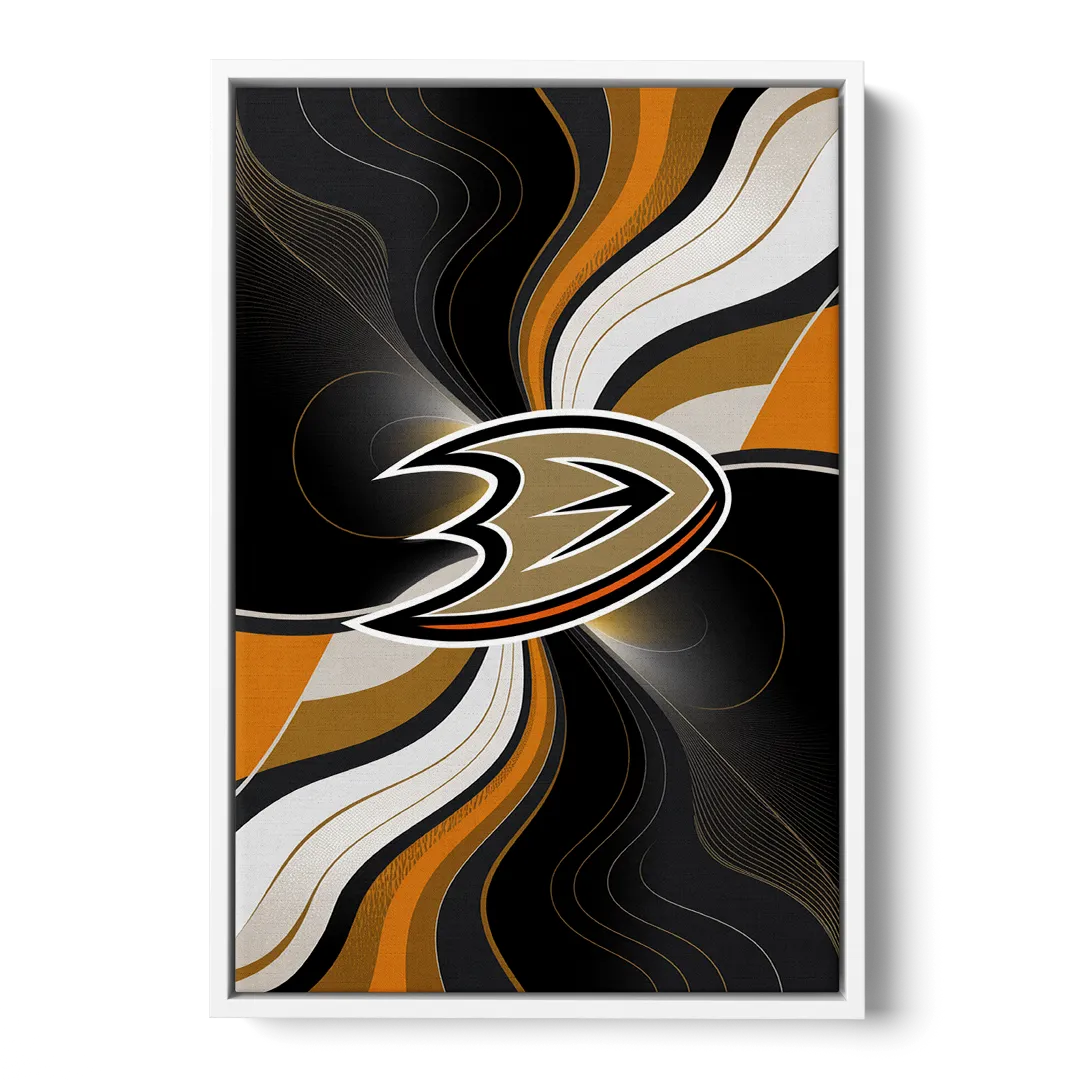 Anaheim Ducks Pride - White Frame Canvas