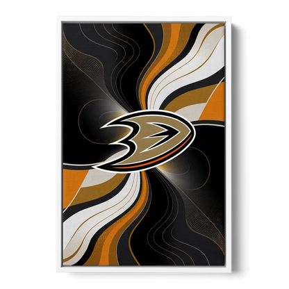 Anaheim Ducks Pride - White Frame Canvas