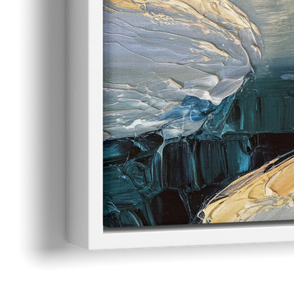 Anchorage Midnight Sun - Close-Up White Frame Canvas