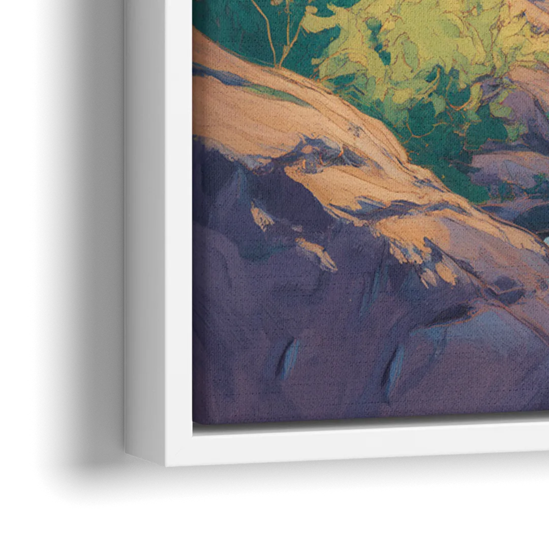 Geological Wonders - Close-Up White Frame Canvas