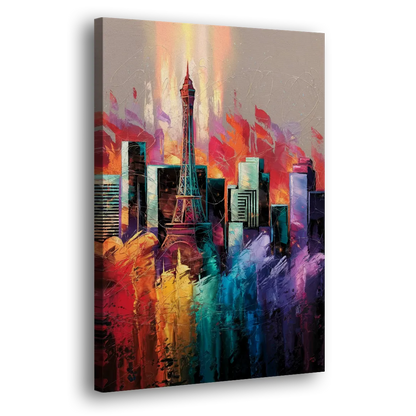 Las Vegas City Skyline - Canvas Print Art Sides
