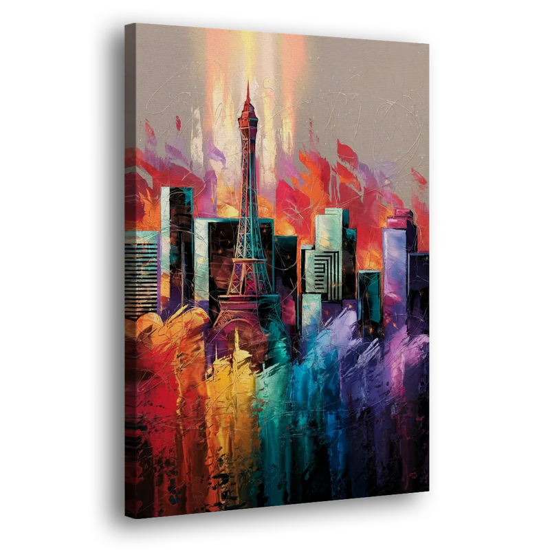 Las Vegas City Skyline - Canvas Print Art Sides