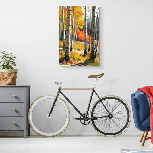 Aspen Vibrant Fall Colors - Canvas Wall Art Living Room